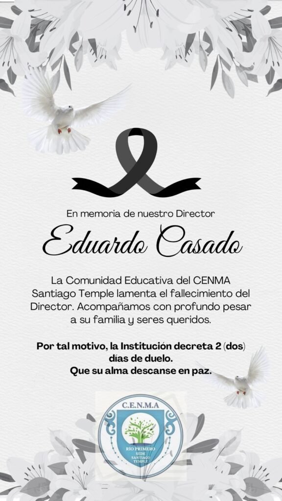 FALLECIÓ EDUARDO CASADO, DIRECTOR DEL CENMA SANTIAGO TEMPLE
