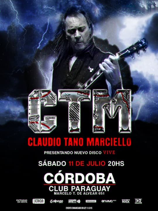 Flyer Tano Marciello en Córdoba
