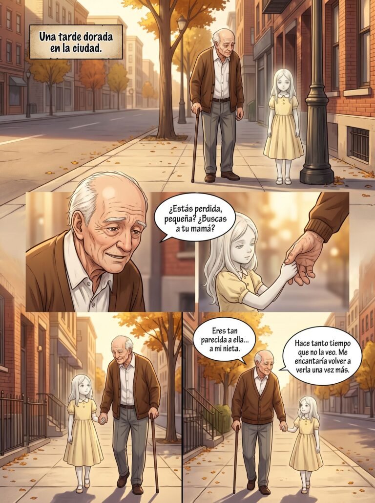 Página 1 del cómic La niña que no está, por Kakuy
