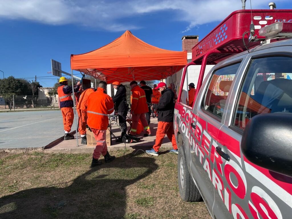 prueba de drones de bomberos